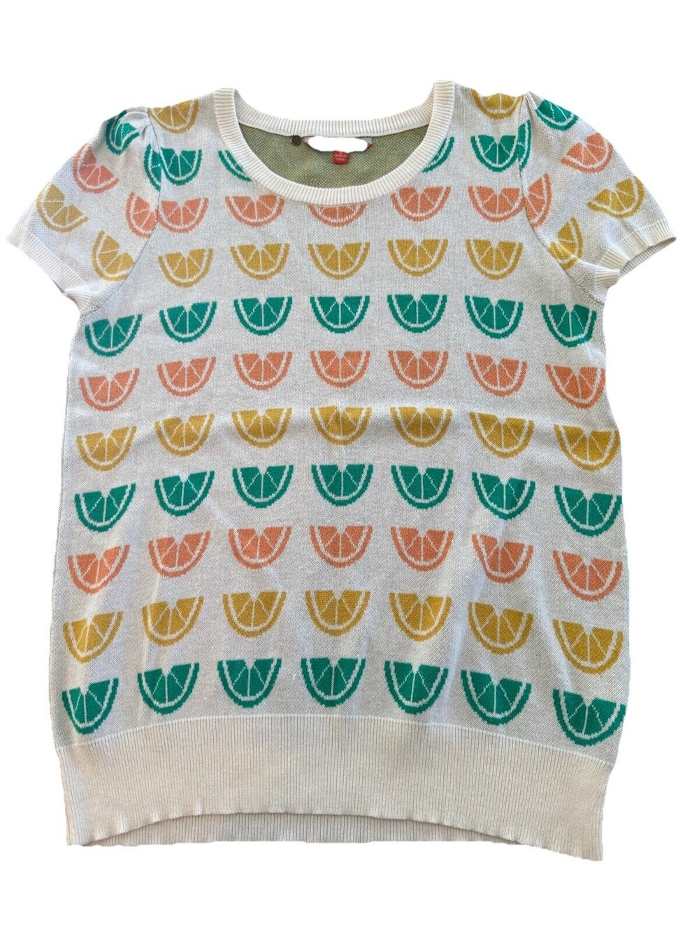 ModCloth Short Sleeve Large Citrus Knit Sweater